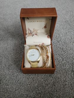 Lucky Brand Watch And Bracelet Set, New