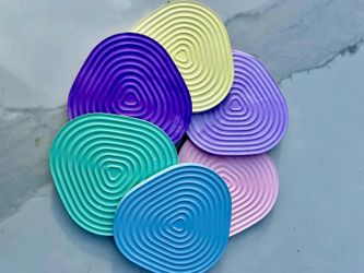 Resin Crete Coaster Set Of 6 Handmade