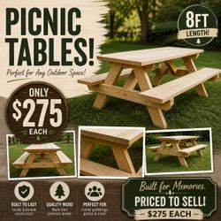 8ft Picnic tables