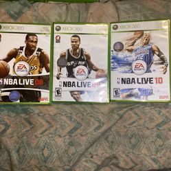NBA Live 08,09,and 2010 for Microsoft Xbox 360