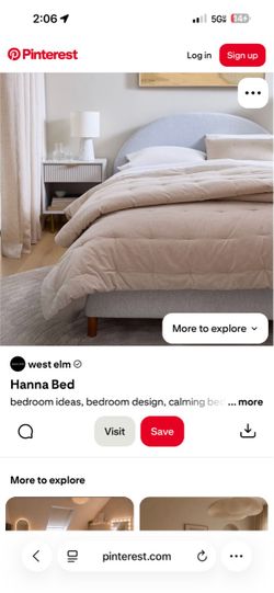 Hanna west elm king bed