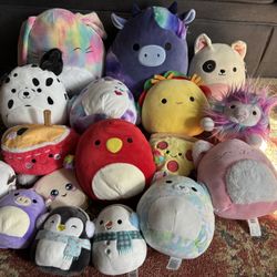 Squishmallow Large Lot Plush Stuffed Animals Food Cute! Nice Variety 