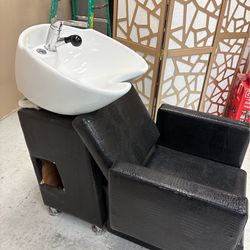 Shampoo bowl and chair