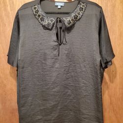 Mod Cloth Blouse Black 3x 3xl 22/24