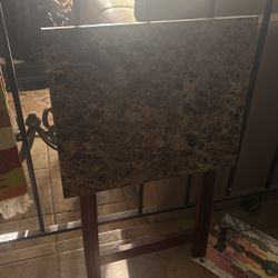 One Beautiful Sturdy  Faux Marble  Top TV stand $8 