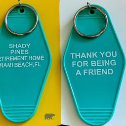 Golden Girls Betty White Hotel Keychain