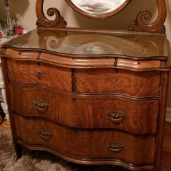 Antique Dresser With Mirror