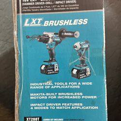 Herramienta Makita 18V LXT Lithium ion Brushless Cordless Combo Kit 5.0 Nueva