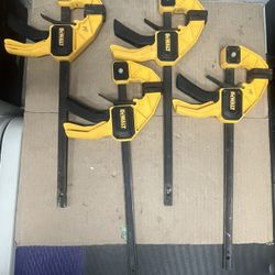 Dewalt 12” 300 Lb. Trigger Clamps Lot Of 4 