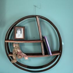 Whiskey Barrel Rings Floating Shelf