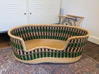 Vintage African Basket Pet Bed