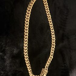 18” 10mm Gold Over Silver Cuban Chain