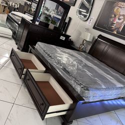 4pc King Bedroom Set 🔥 Take It Home With Only $50 Down 