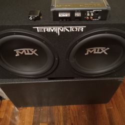 MTX 12inch Sub Woofers & Rockford Fosgate Punch 500