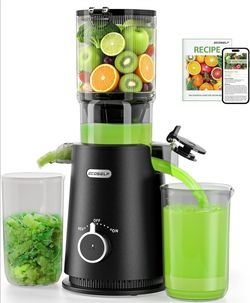 NEW! Cold Press Juicer, Wide Mouth Feed, Self-Feeding Hands-Free Design