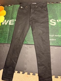 Black purple jeans