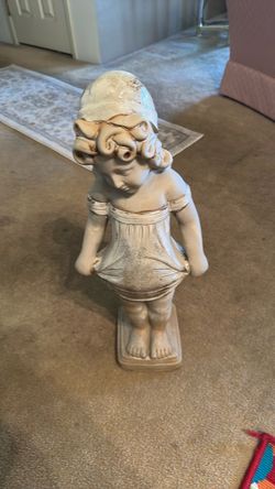 Vintage Girl Figurine Statue Decor