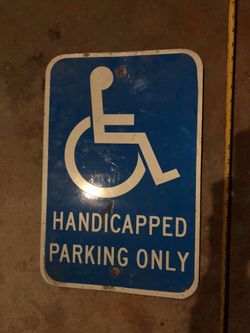 18x12 handicap sign $30