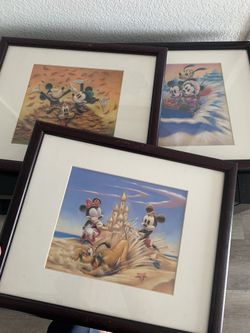 Vintage Disney Art (3) Pieces *Collectibles