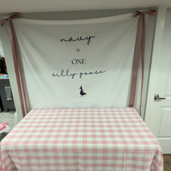 Linen birthday banner