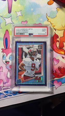 2025 Donruss Optic Emeka Egbuka Purple Shock Rated Rookie PSA 9