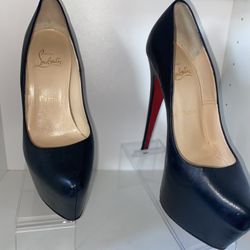 Daffodile 160 Pumps Black Leather Size 36 1/2 