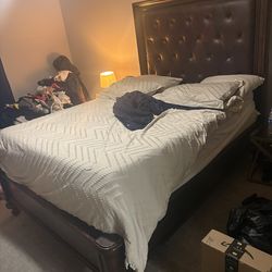 Queen Sized Bed Frame And 9 Drawer Dresser