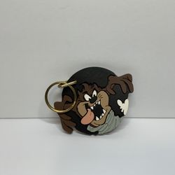 Vintage 1995 Tasmanian Devil Taz Soft Plastic Key Pals KeyChain Looney Tunes WB