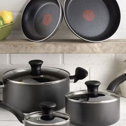 T-Fal Initiatives Aluminum Nonstick 18PC Cookware Set