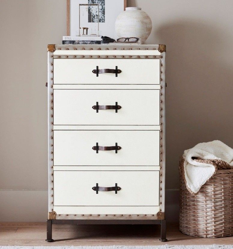 Pottery Barn Ludlow Trunk Set β Rustic Chic! Dresser + 2 Nightstands