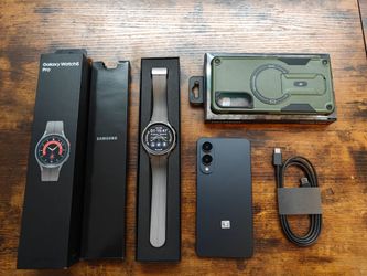 Samsung Galaxy S25 Edge unlocked with Galaxy watch 5 pro LTE unlocked