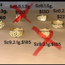 10K Gold Nugget Rings