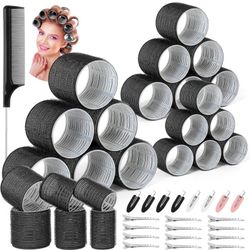 Black Hair Roller Set 