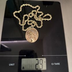 14KT Gold Rope Chain Set 