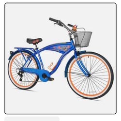 BCA 26" Margaritaville Multi-Speed Cruiser Men's Bike, Blue 