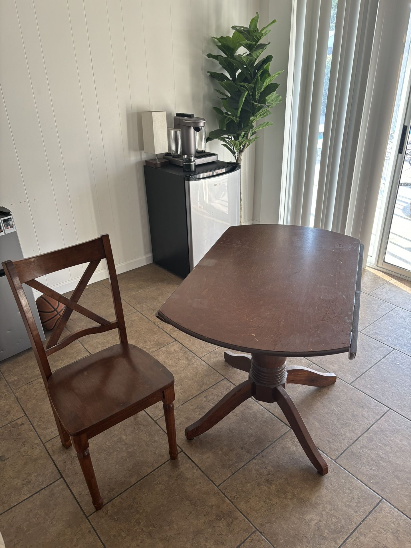 Brown Table and Chair Set