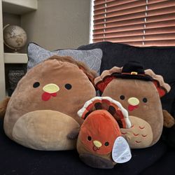 Squishmallows Turkey Family 