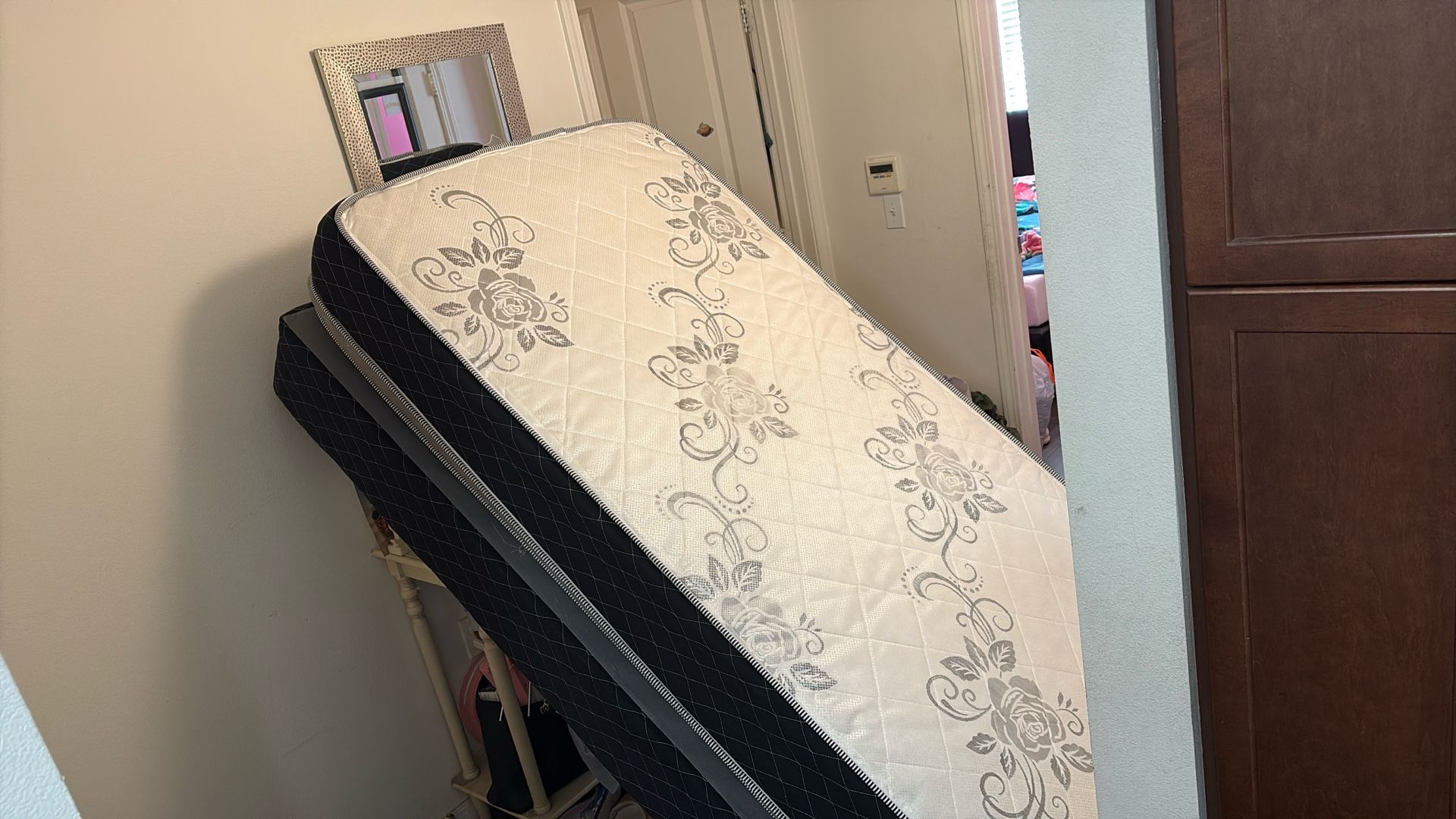 Twin Bed, Mattress and Spring Box 