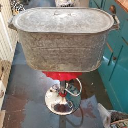 Vintage Galvanized Metal Boiler Pot