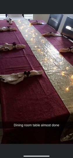 Christmas Table Cover And Accessories