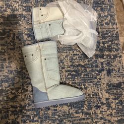 Light Blue Jean Boot 