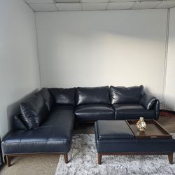 2-pc Leather Sectional Sofa-Jollene 