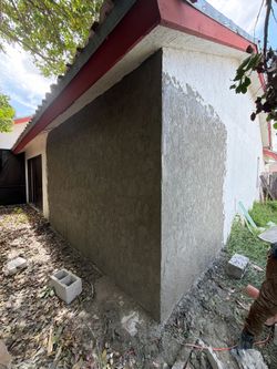 stucco  plaster blocks layer