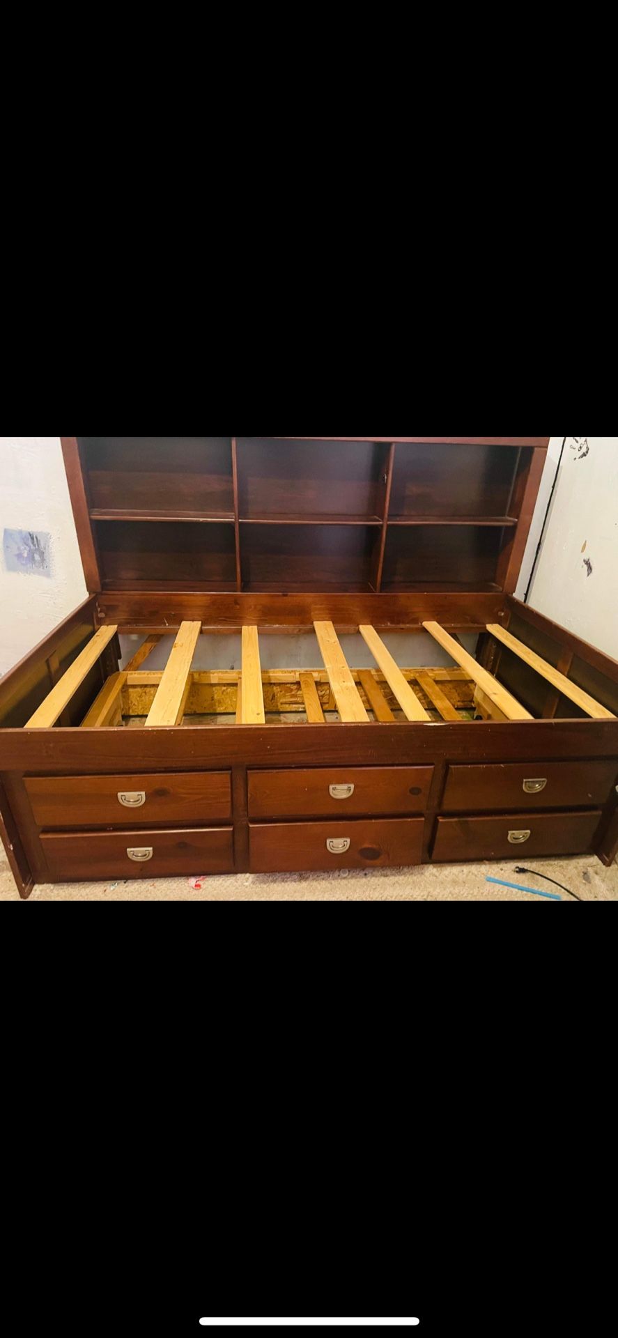 $50 Twin Bed On Top And Full Pullout Bed With Dresser