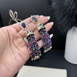 Kendra Scott Decker Tassel Earrings - Purple Multi