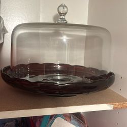 Glass Cake Dish 