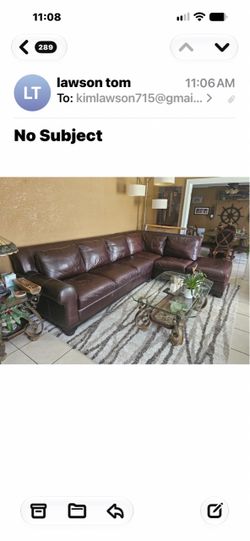 Italian leather sectional
