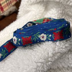 40 DMC Floss Skeins & Embroidered Flower Ribbon 