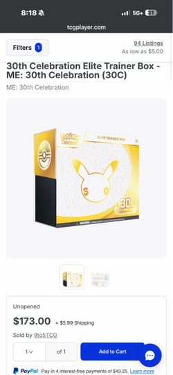 Pokemon 30th ETB ANNIVERSARY