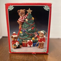 Vintage JSNY Taiwan Christmas Tree Nite Lite Set 